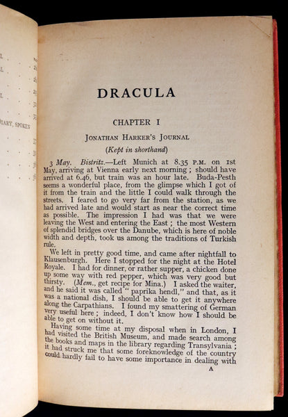 1913 Rare Edition - DRACULA by Bram Stoker. Gothic Vampire Story.