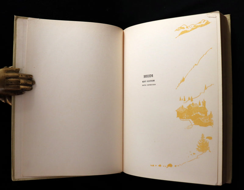1919 Rare Book - HEIDI by Johanna Spyri illustrated in color by Maria L. Kirk.