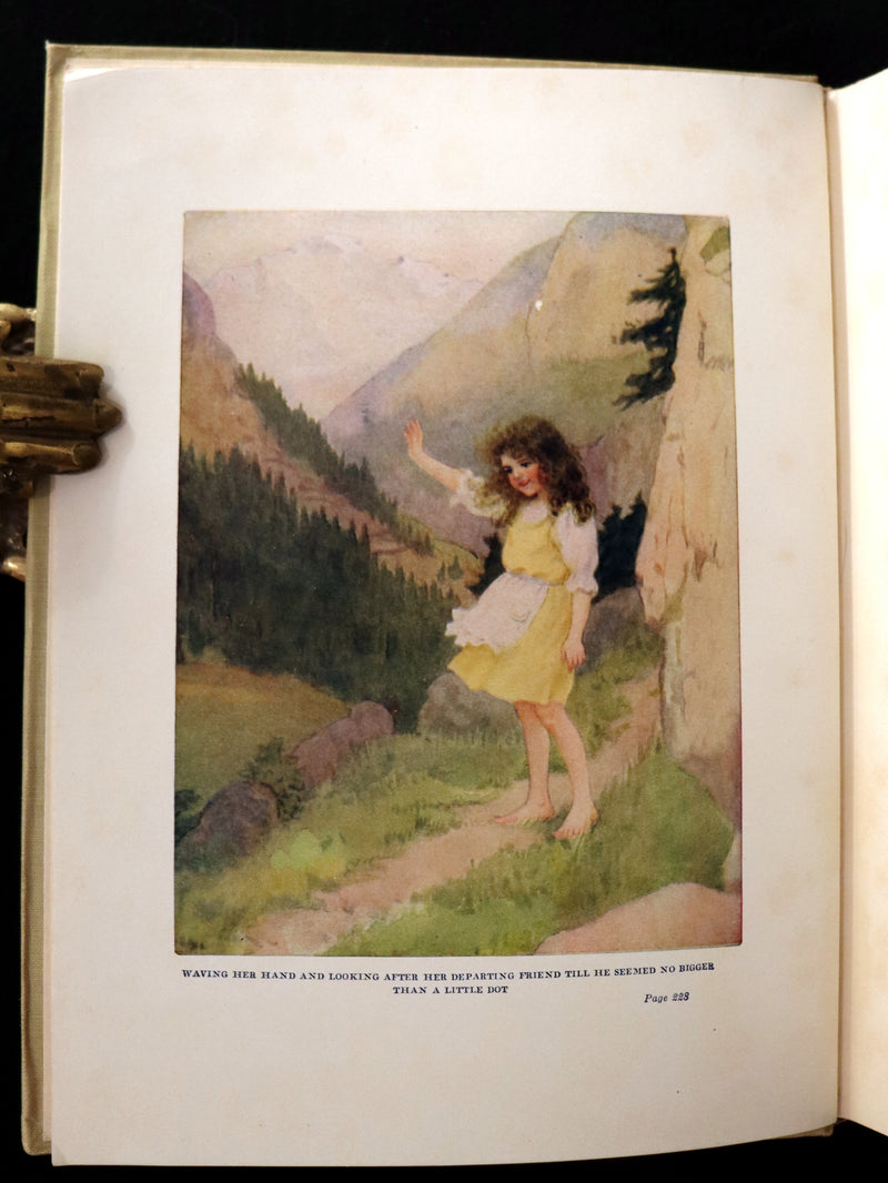 1919 Rare Book - HEIDI by Johanna Spyri illustrated in color by Maria L. Kirk.