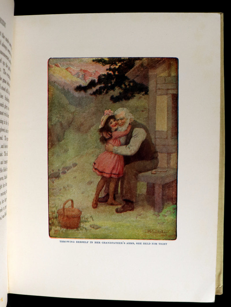 1919 Rare Book - HEIDI by Johanna Spyri illustrated in color by Maria L. Kirk.