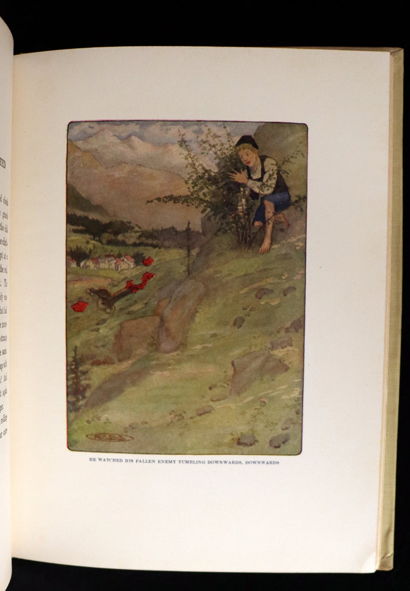 1919 Rare Book - HEIDI by Johanna Spyri illustrated in color by Maria L. Kirk.