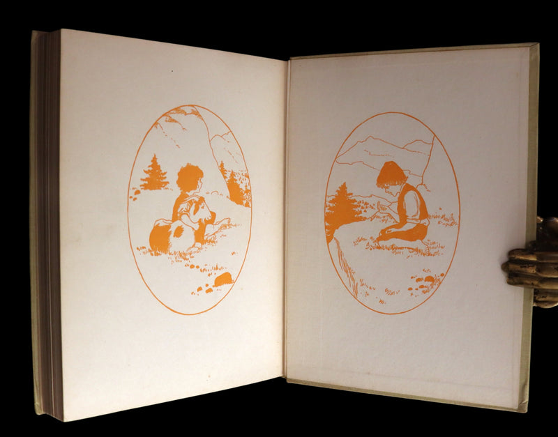 1919 Rare Book - HEIDI by Johanna Spyri illustrated in color by Maria L. Kirk.
