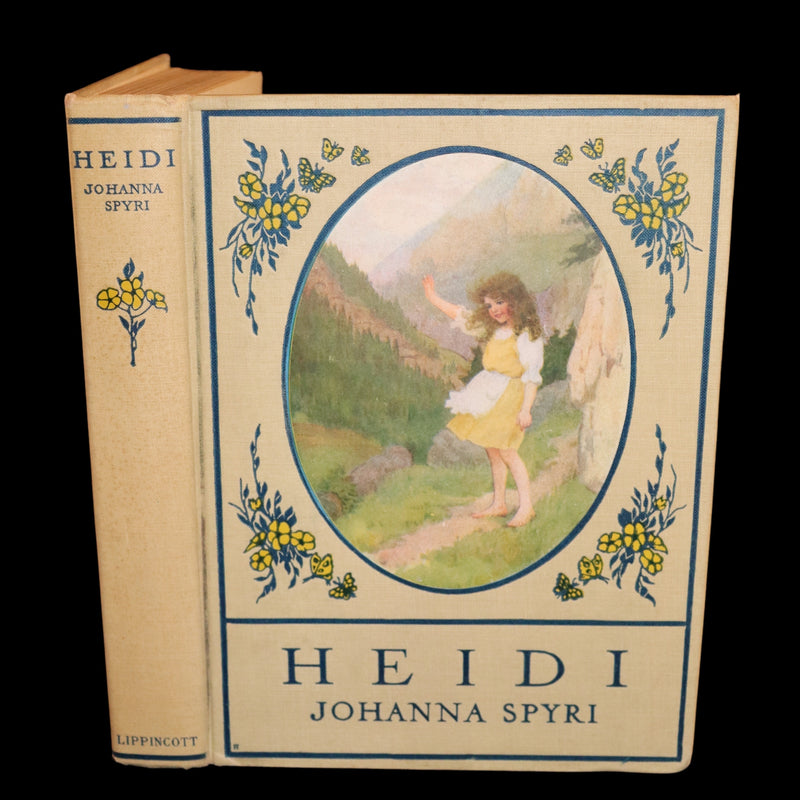 1919 Rare Book - HEIDI by Johanna Spyri illustrated in color by Maria L. Kirk.