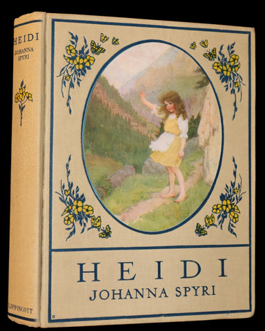 1919 Rare Book - HEIDI by Johanna Spyri illustrated in color by Maria L. Kirk.