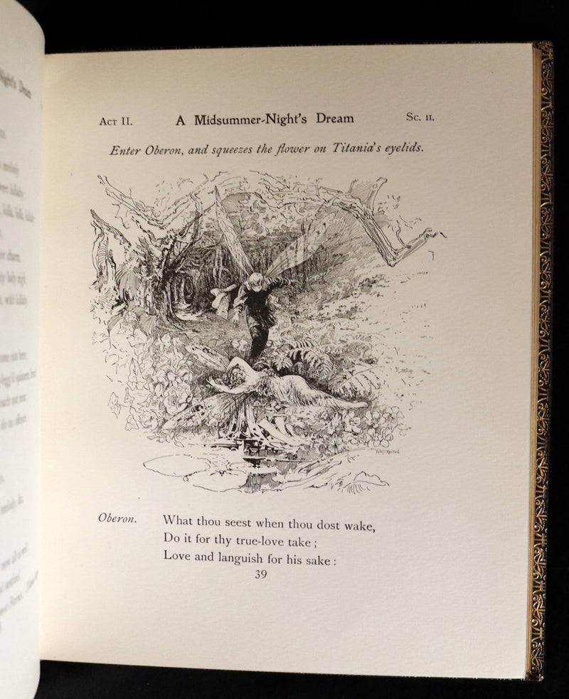 1901 Rare First Edition illustrated by Fanny Railton - Shakespeare's Midsummer Night's Dream in a beautiful binding.