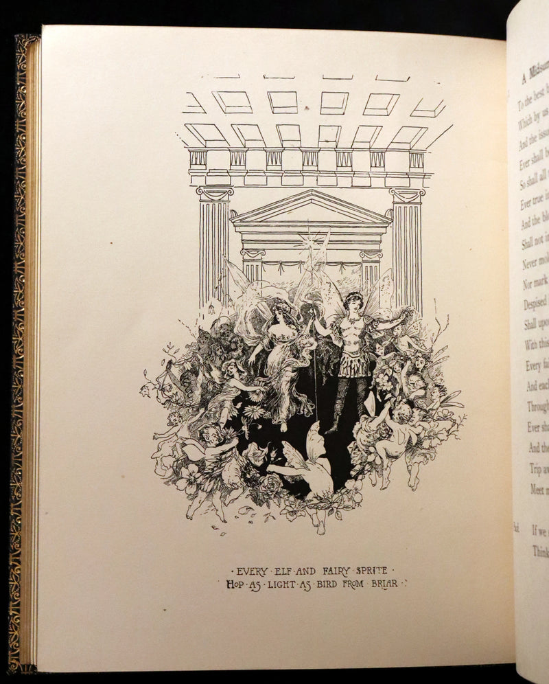 1901 Rare First Edition illustrated by Fanny Railton - Shakespeare's Midsummer Night's Dream in a beautiful binding.