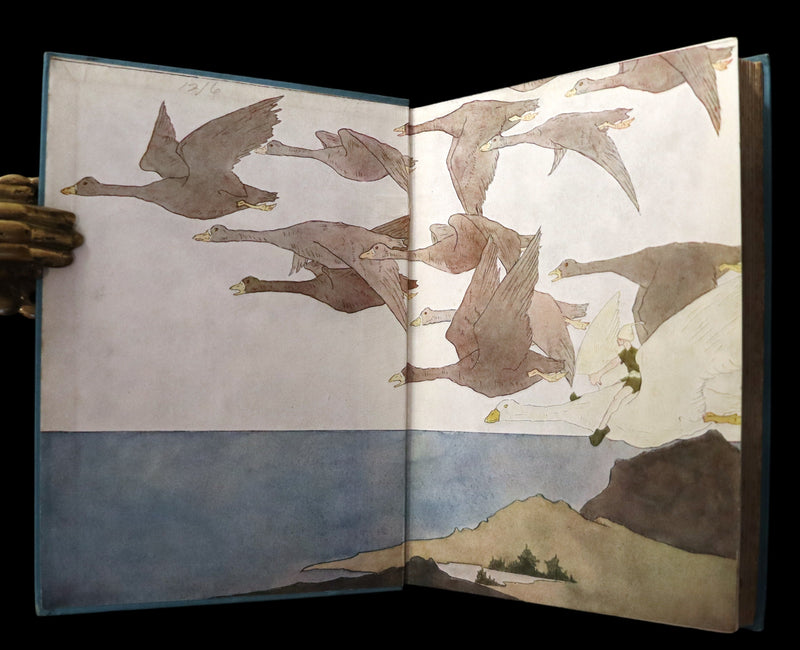 1921 Rare First illustrated Edition by Mary Hamilton Frye - THE WONDERFUL ADVENTURES OF NILS by Selma Lagerlof.