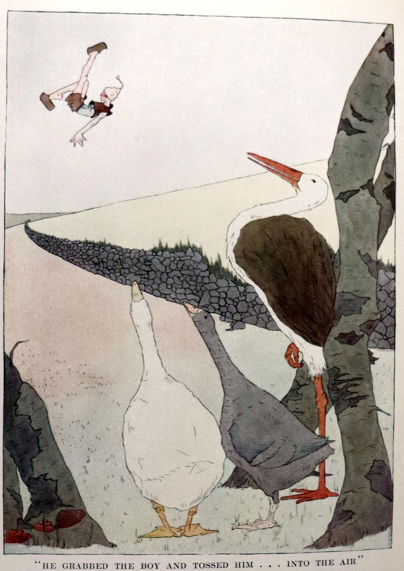 1921 Rare First illustrated Edition by Mary Hamilton Frye - THE WONDERFUL ADVENTURES OF NILS by Selma Lagerlof.