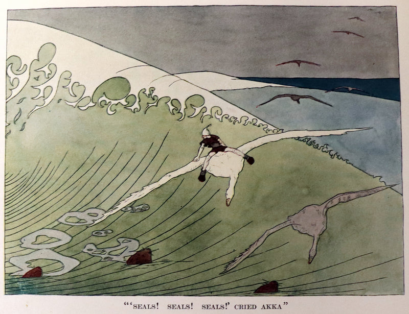 1921 Rare First illustrated Edition by Mary Hamilton Frye - THE WONDERFUL ADVENTURES OF NILS by Selma Lagerlof.