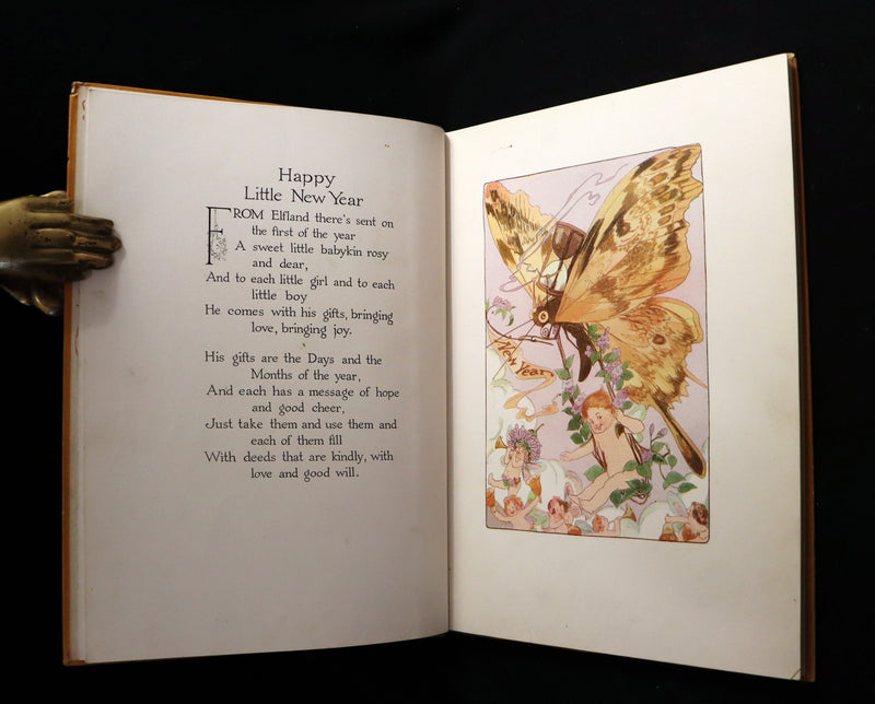 1914 Rare First Edition - A YEAR WITH THE FAIRIES by Anna M. Scott illustrated by Marion T. Ross.
