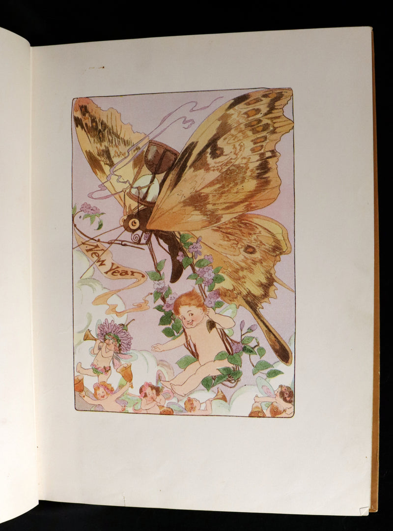 1914 Rare First Edition - A YEAR WITH THE FAIRIES by Anna M. Scott illustrated by Marion T. Ross.