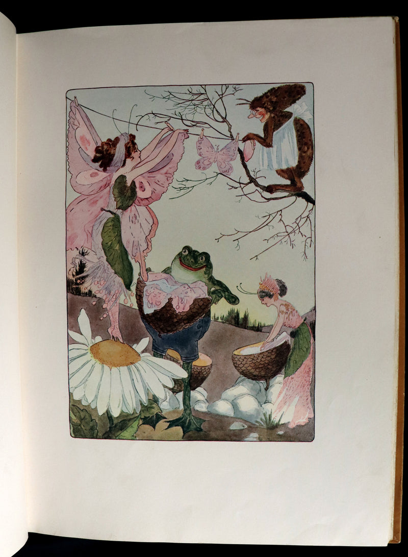 1914 Rare First Edition - A YEAR WITH THE FAIRIES by Anna M. Scott illustrated by Marion T. Ross.