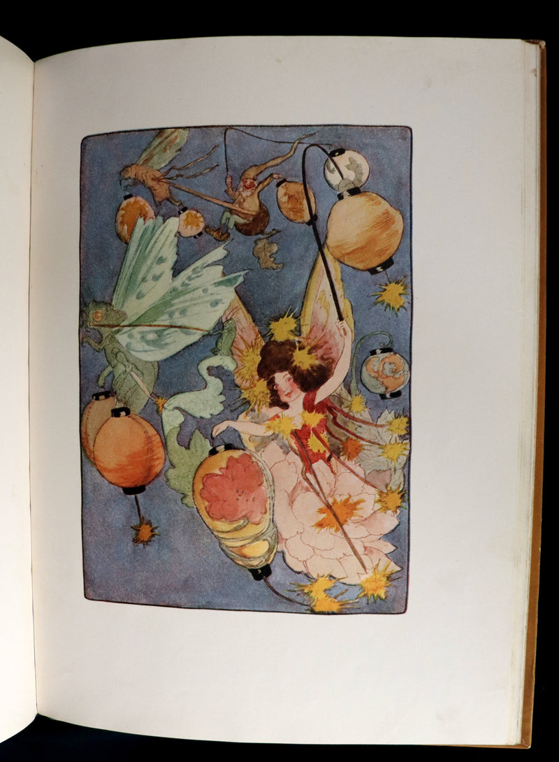 1914 Rare First Edition - A YEAR WITH THE FAIRIES by Anna M. Scott illustrated by Marion T. Ross.