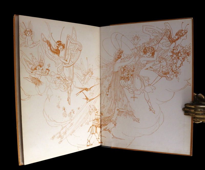 1914 Rare First Edition - A YEAR WITH THE FAIRIES by Anna M. Scott illustrated by Marion T. Ross.
