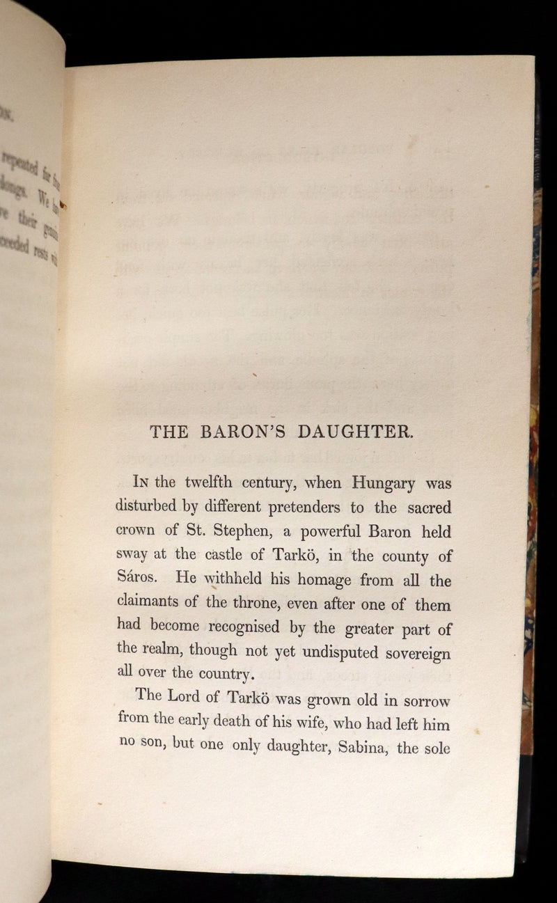 1851 Scarce First Edition - TALES AND TRADITIONS OF HUNGARY by Francis and Theresa Pulszky.