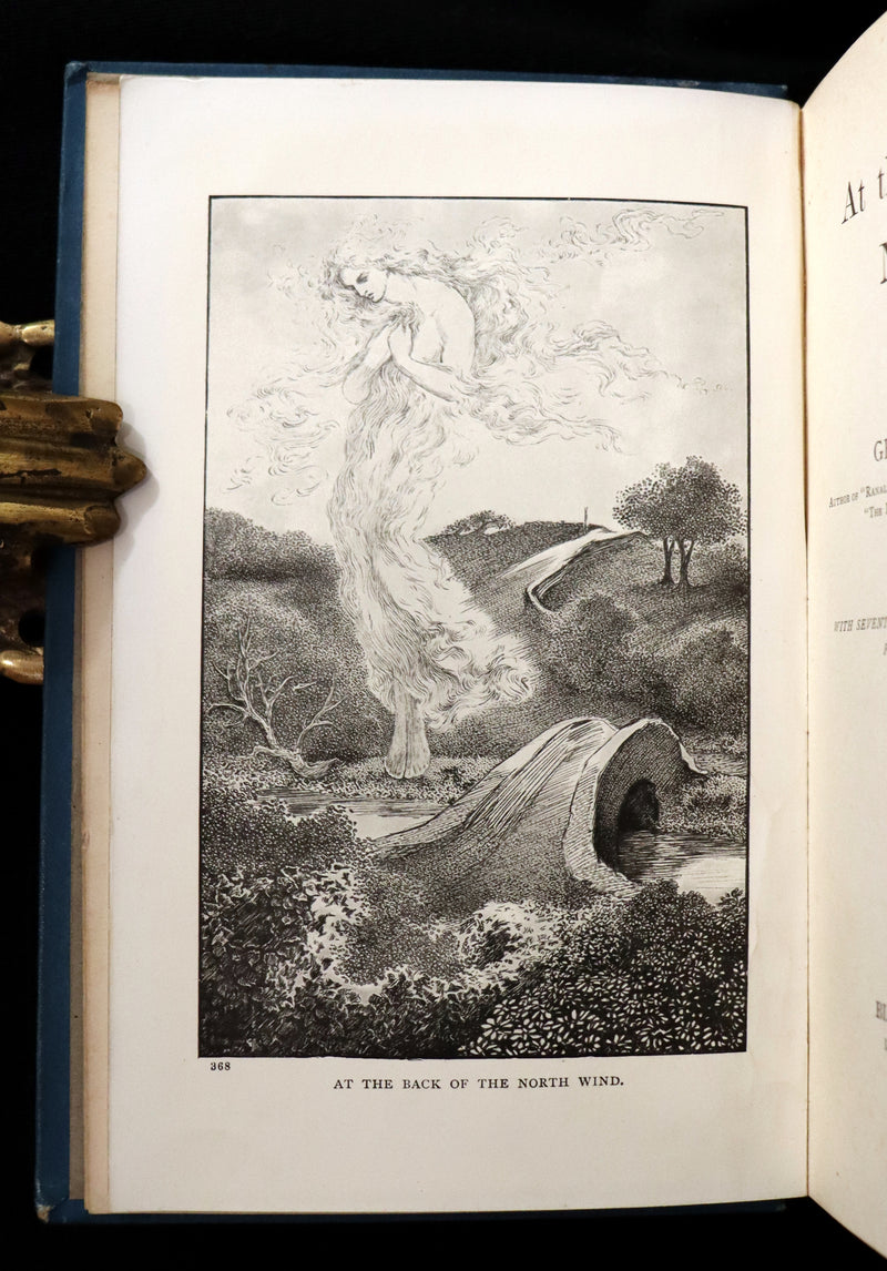 1910 Rare Book - AT THE BACK OF THE NORTH WIND by George MacDonald illustrated by Arthur Hughes.