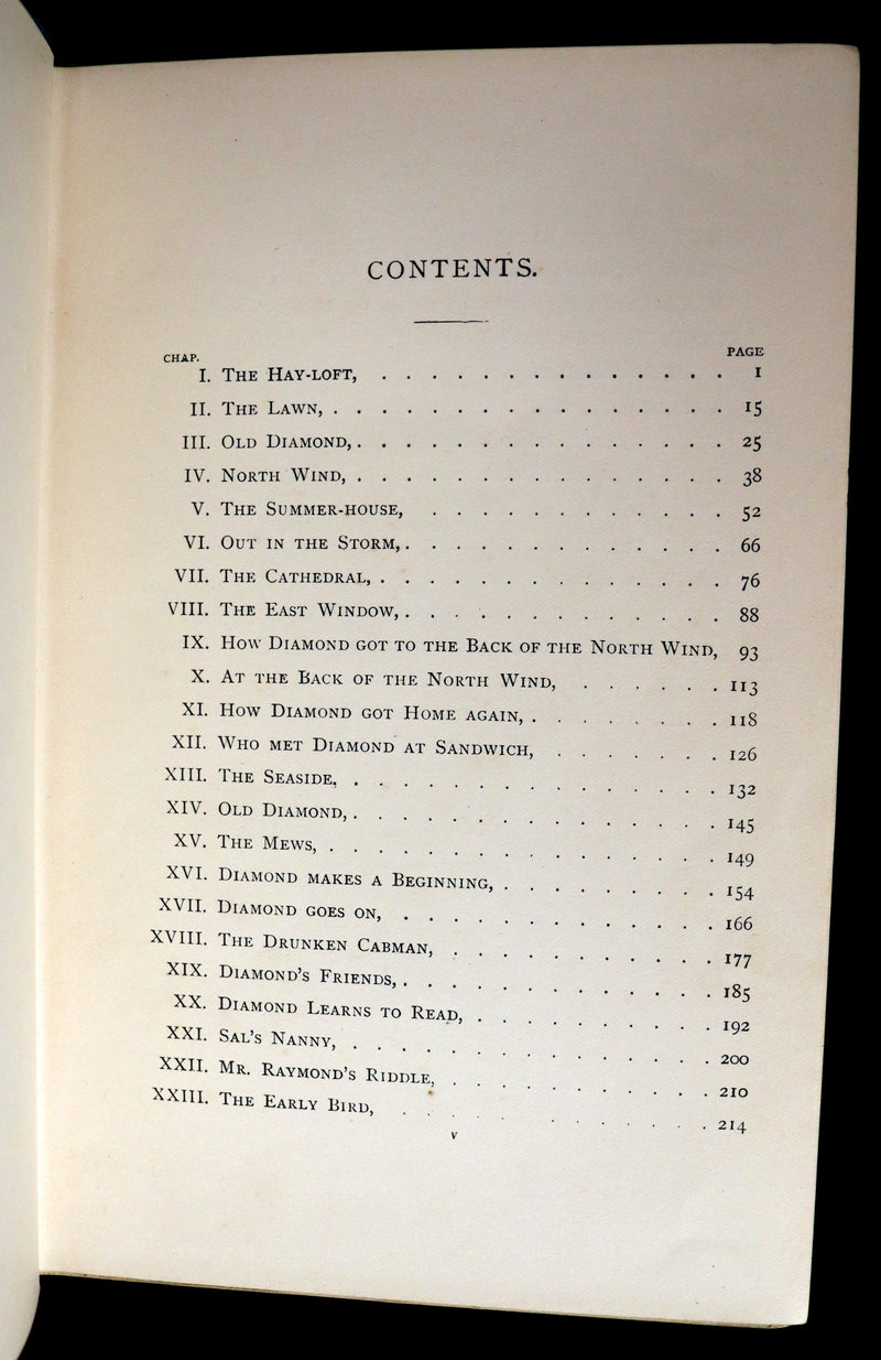 1910 Rare Book - AT THE BACK OF THE NORTH WIND by George MacDonald illustrated by Arthur Hughes.