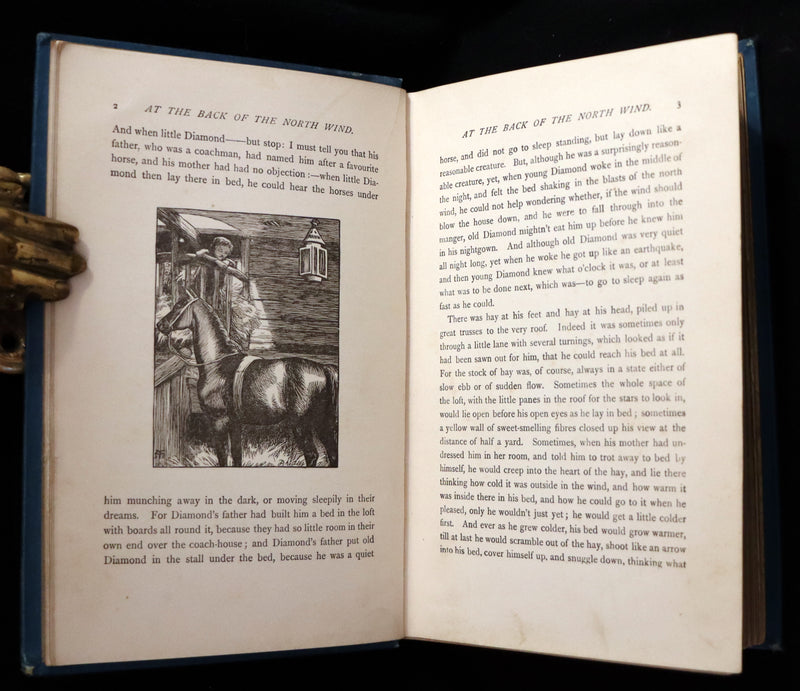 1910 Rare Book - AT THE BACK OF THE NORTH WIND by George MacDonald illustrated by Arthur Hughes.