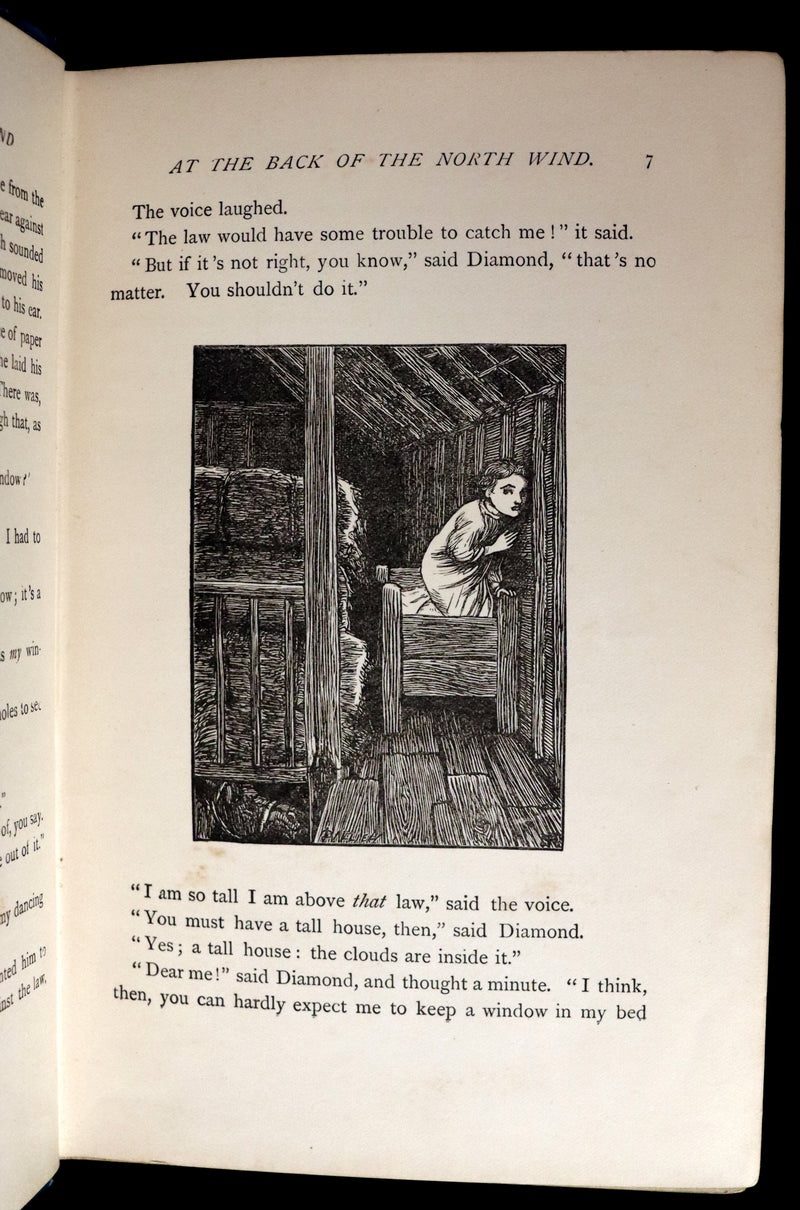 1910 Rare Book - AT THE BACK OF THE NORTH WIND by George MacDonald illustrated by Arthur Hughes.