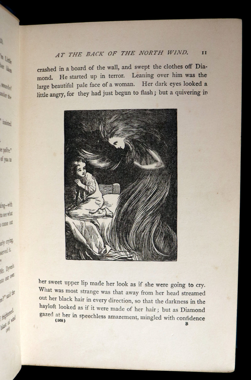 1910 Rare Book - AT THE BACK OF THE NORTH WIND by George MacDonald illustrated by Arthur Hughes.