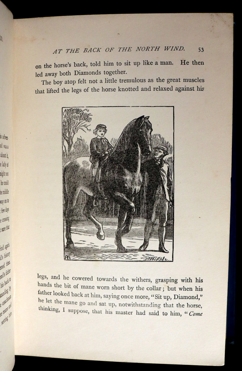 1910 Rare Book - AT THE BACK OF THE NORTH WIND by George MacDonald illustrated by Arthur Hughes.