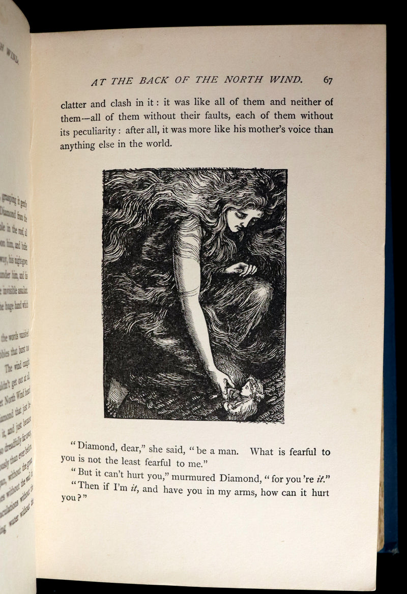 1910 Rare Book - AT THE BACK OF THE NORTH WIND by George MacDonald illustrated by Arthur Hughes.