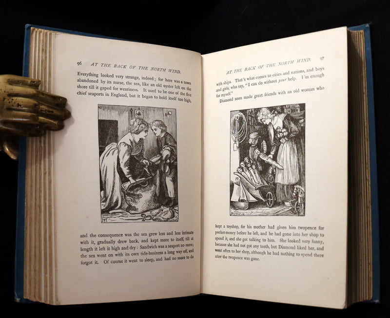 1910 Rare Book - AT THE BACK OF THE NORTH WIND by George MacDonald illustrated by Arthur Hughes.
