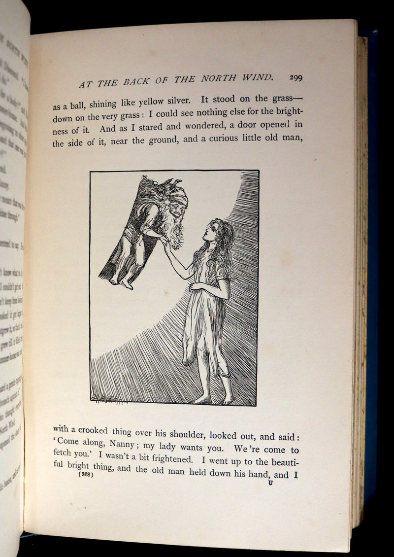 1910 Rare Book - AT THE BACK OF THE NORTH WIND by George MacDonald illustrated by Arthur Hughes.