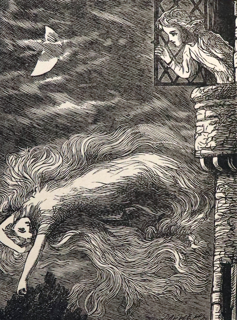 1910 Rare Book - AT THE BACK OF THE NORTH WIND by George MacDonald illustrated by Arthur Hughes.