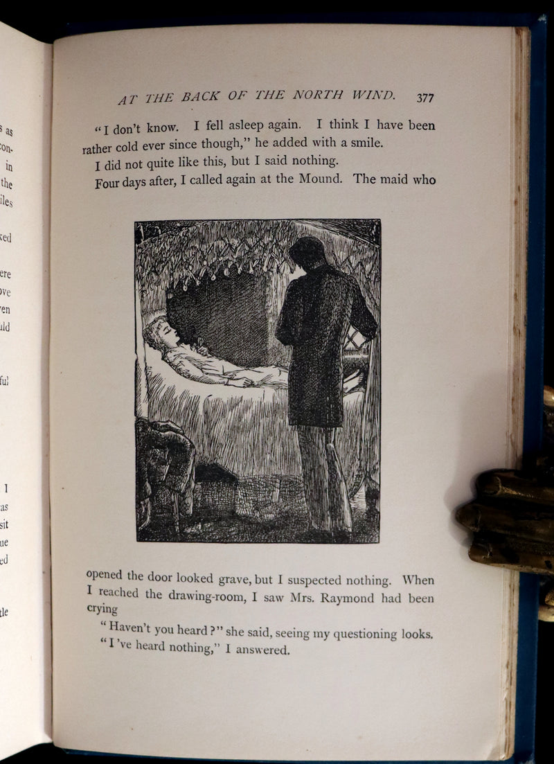 1910 Rare Book - AT THE BACK OF THE NORTH WIND by George MacDonald illustrated by Arthur Hughes.