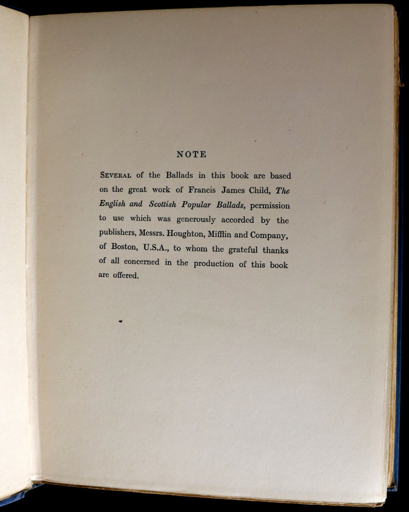 1919 Rare First Edition - Some British Ballads illustrated by Arthur Rackham.