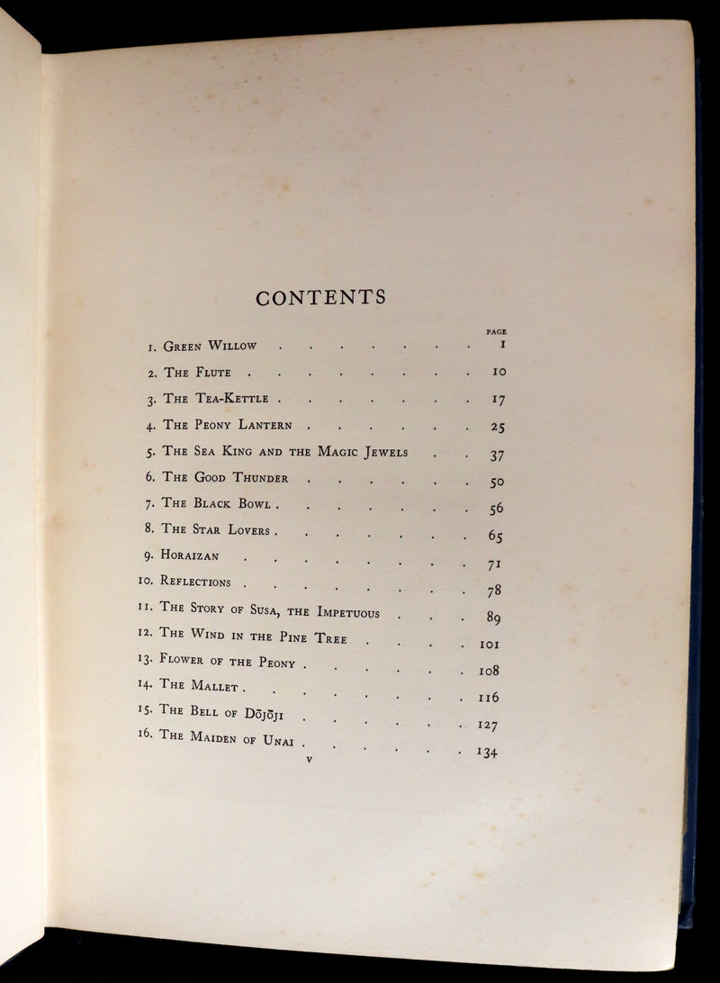 1910 Rare First Edition - Green Willow & Other Japanese Fairy Tales Illustrated by Warwick Goble.