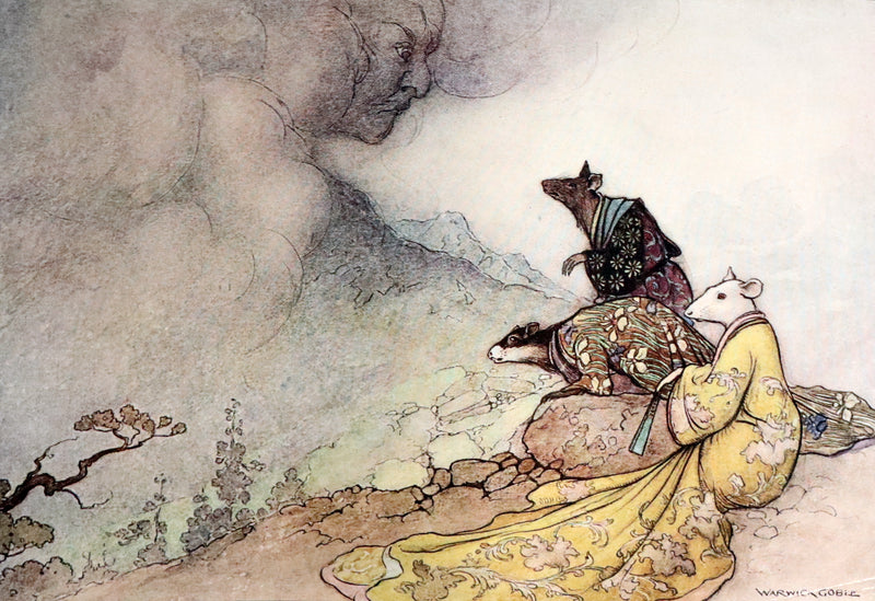1910 Rare First Edition - Green Willow & Other Japanese Fairy Tales Illustrated by Warwick Goble.