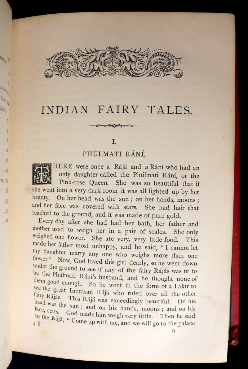 1880 Rare First Edition - Indian Fairy Tales - FAIRY TALES from India by Maive Stokes.