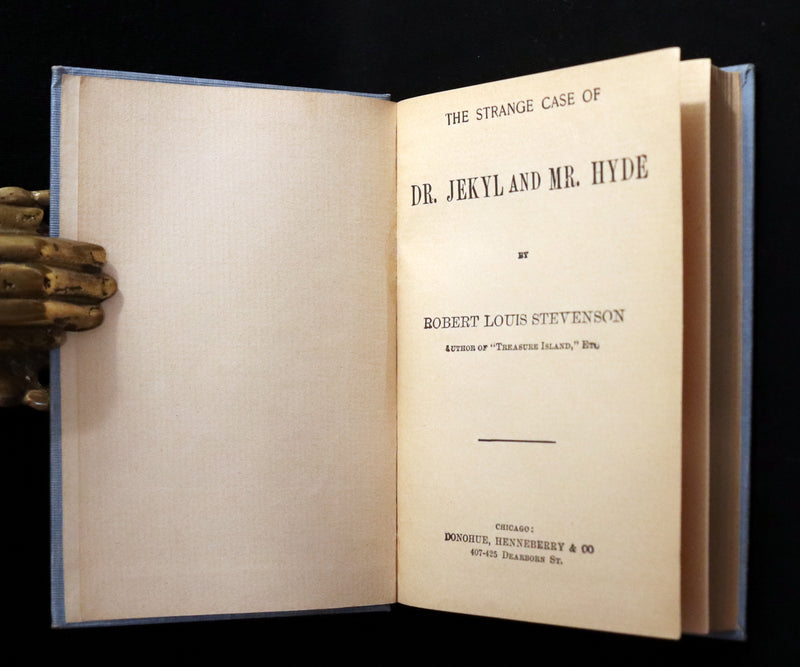 1897 Rare Book - The Strange Case of Dr Jekyll and Mr Hyde with Treasure Island by Stevenson.