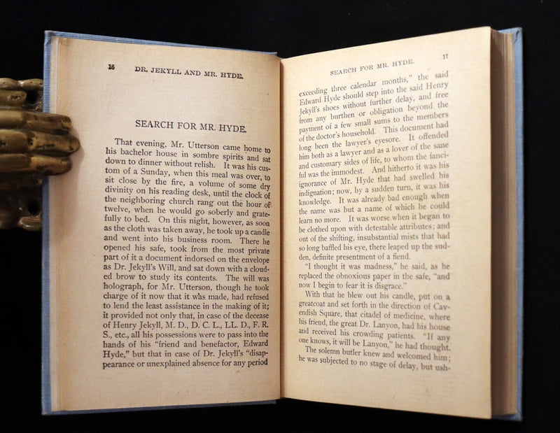 1897 Rare Book - The Strange Case of Dr Jekyll and Mr Hyde with Treasure Island by Stevenson.