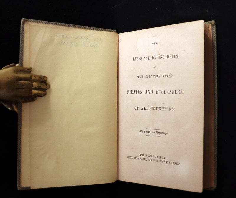 1860 Scarce Book - Lives & Daring Deeds of the Most Celebrated Pirates & Buccaneers.