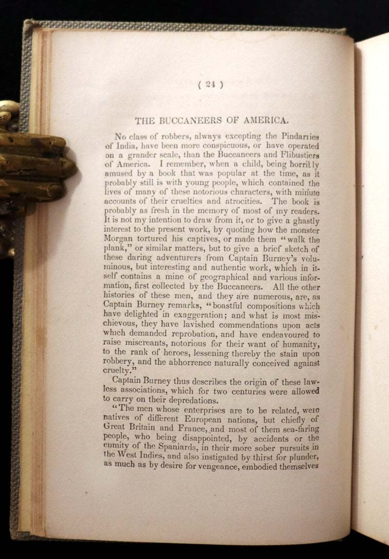 1860 Scarce Book - Lives & Daring Deeds of the Most Celebrated Pirates & Buccaneers.