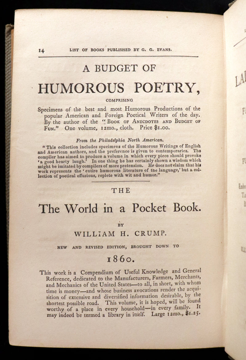 1860 Scarce Book - Lives & Daring Deeds of the Most Celebrated Pirates & Buccaneers.