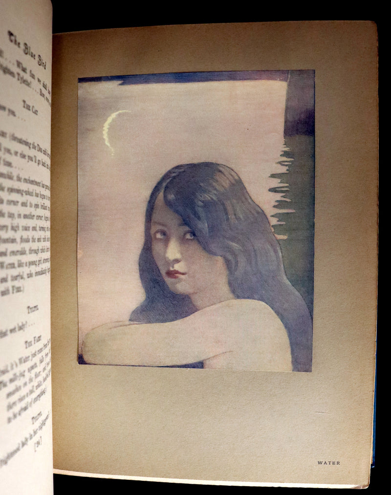 1911 First US Edition - The Blue Bird, A FAIRY Play illustrated by Frederick Cayley Robinson.