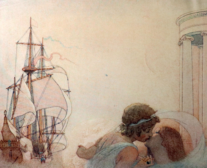 1911 First US Edition - The Blue Bird, A FAIRY Play illustrated by Frederick Cayley Robinson.