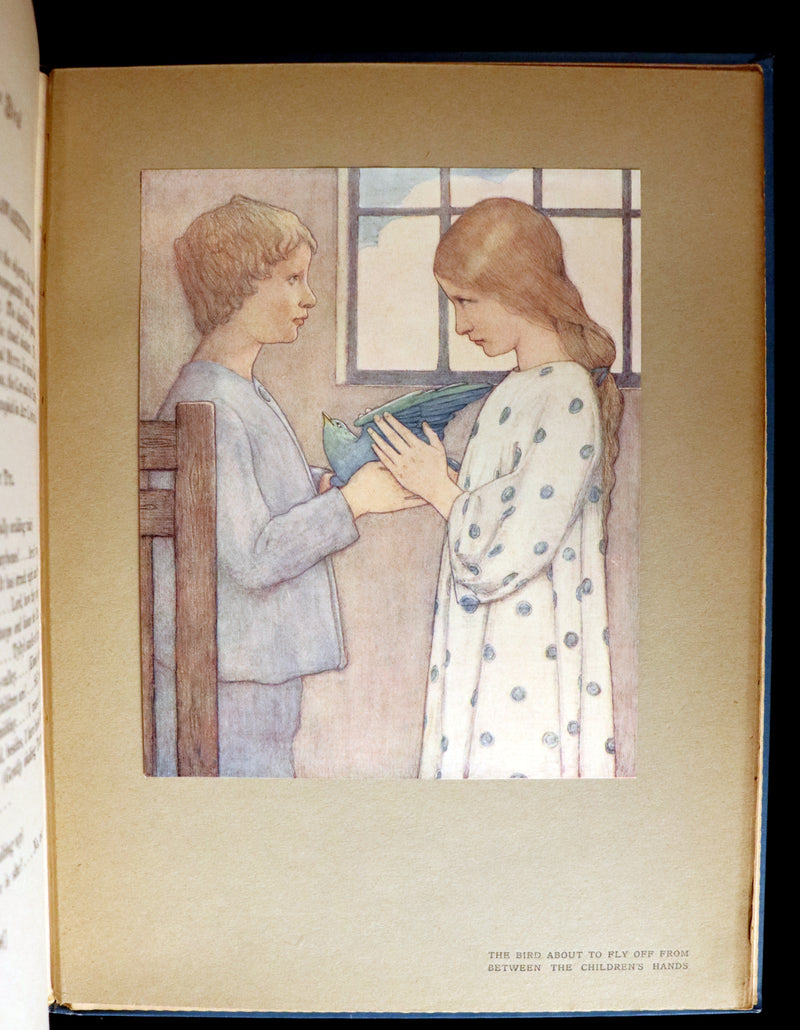 1911 First US Edition - The Blue Bird, A FAIRY Play illustrated by Frederick Cayley Robinson.
