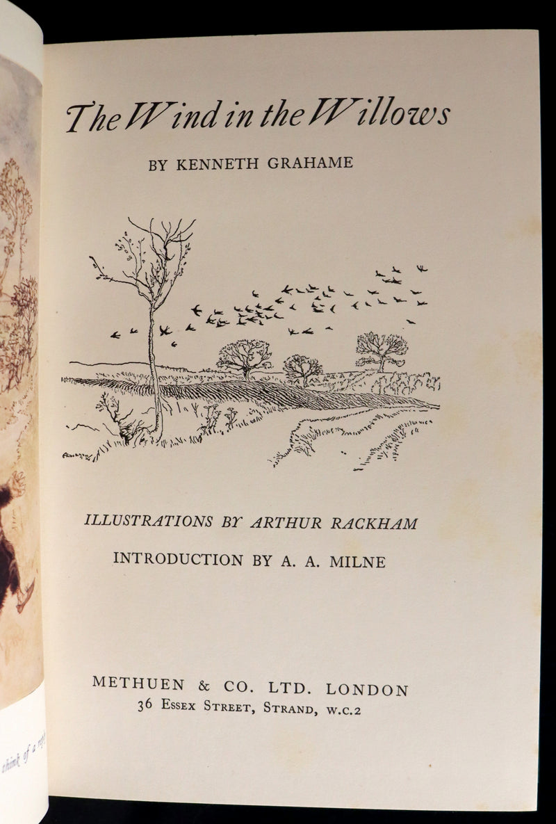 1950 Rare First RACKHAM Edition - The WIND IN THE WILLOWS by Kenneth Grahame.