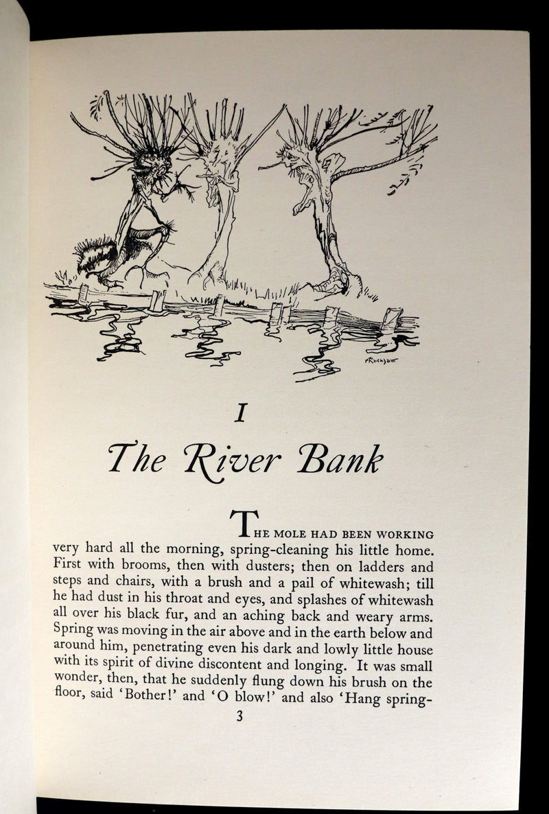 1950 Rare First RACKHAM Edition - The WIND IN THE WILLOWS by Kenneth Grahame.