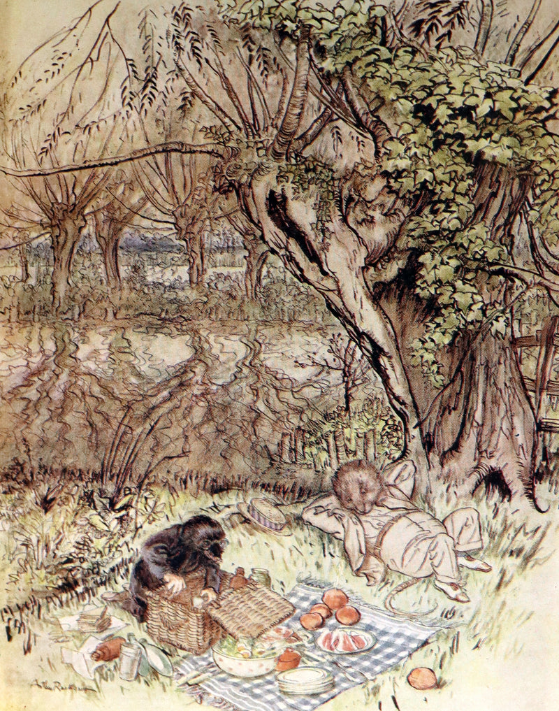 1950 Rare First RACKHAM Edition - The WIND IN THE WILLOWS by Kenneth Grahame.
