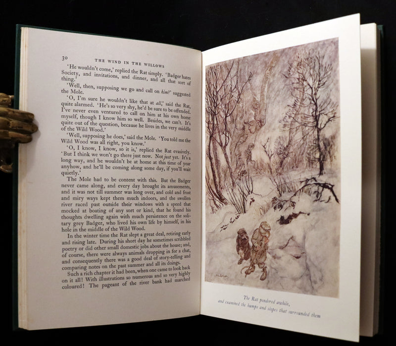 1950 Rare First RACKHAM Edition - The WIND IN THE WILLOWS by Kenneth Grahame.