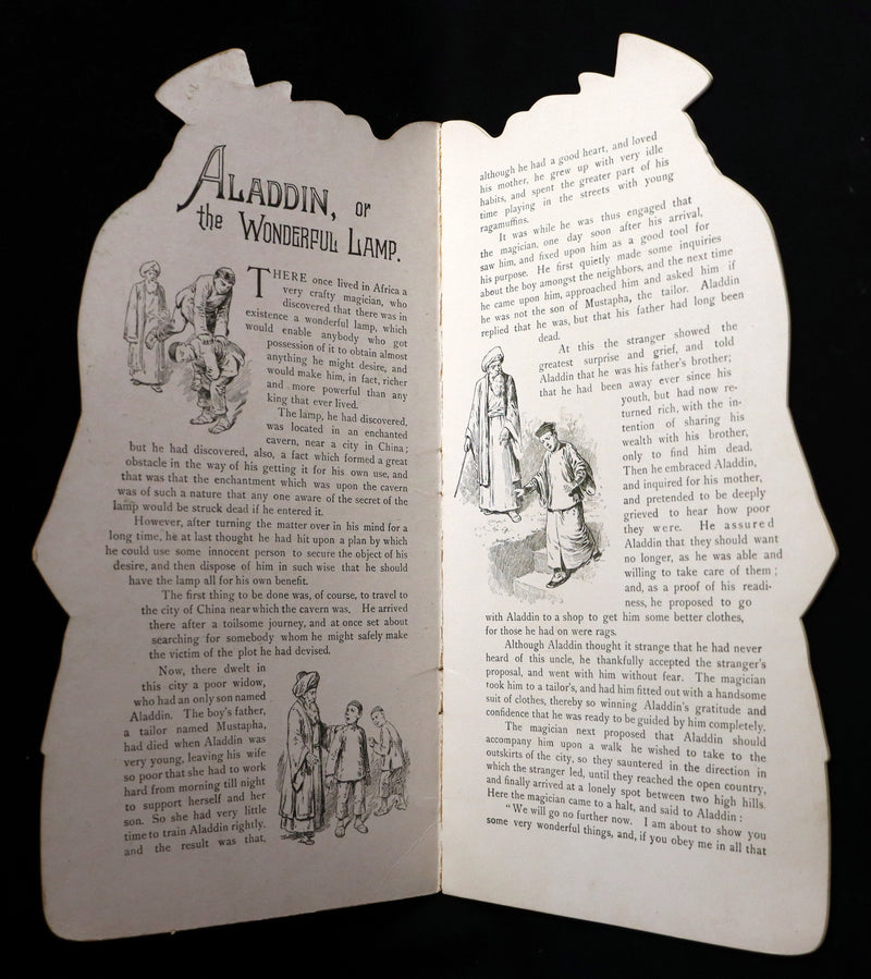 1895 Scarce Book - ALADDIN or the Wonderful Lamp, Shape Book by McLoughlin.