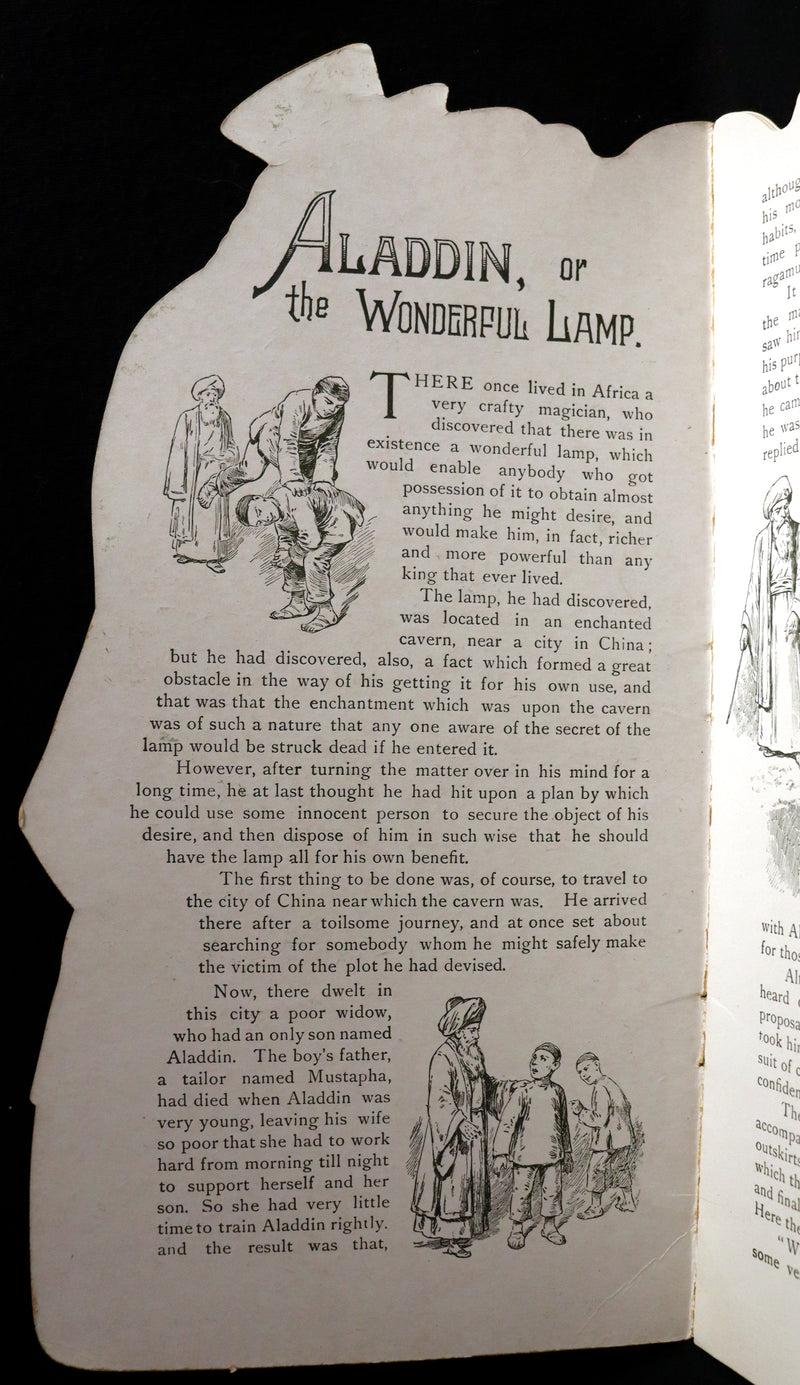 1895 Scarce Book - ALADDIN or the Wonderful Lamp, Shape Book by McLoughlin.