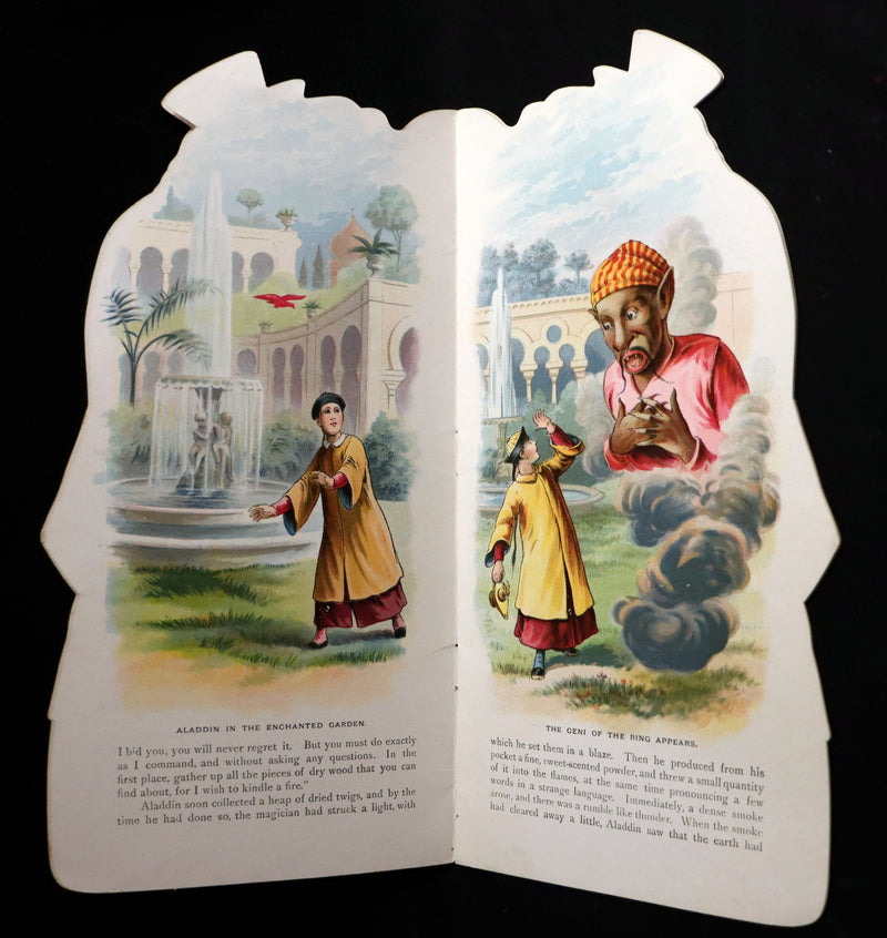 1895 Scarce Book - ALADDIN or the Wonderful Lamp, Shape Book by McLoughlin.