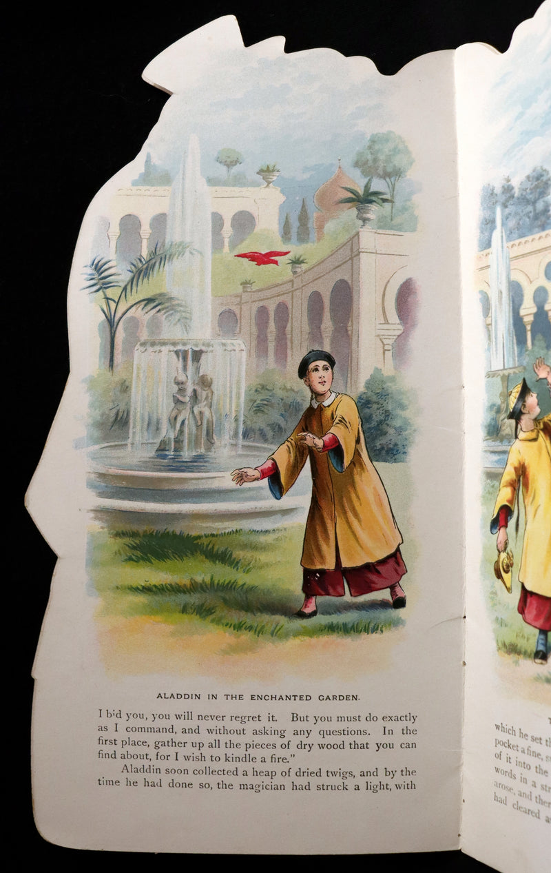 1895 Scarce Book - ALADDIN or the Wonderful Lamp, Shape Book by McLoughlin.